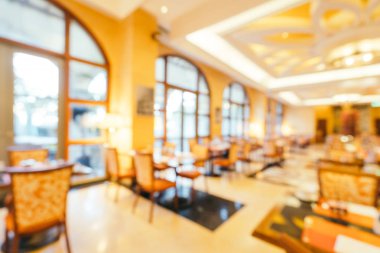 Soyut bulanıklık ve ufuk kahvaltı büfesi otel restoran ve kafe Cafe iç arka planı için