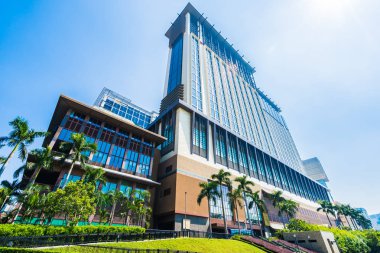 Çin, Makao - 11 Eylül 2018 - güzel lüks dış mimari yapı otelin çare macau şehir manzarası