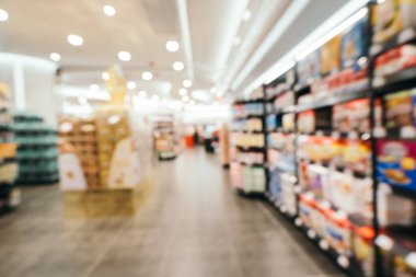 Soyut bulanıklık ve arka plan için alışveriş mağazası süpermarkette defocused