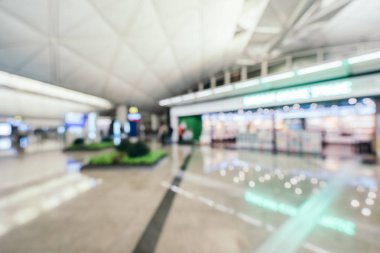 Soyut bulanıklık ve arka plan için Havaalanı terminal iç defocused