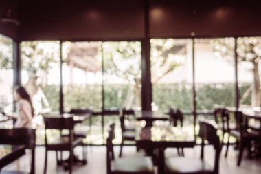 Soyut bulanıklık ve ufuk kafe ve Restoran iç arka planı için