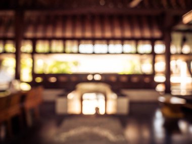 Soyut bulanıklık ve ufuk açık büfe restoran ve kafe Cafe iç arka planı için