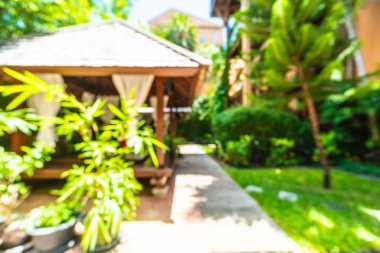 Seyahat ve tatil için güzel otel resort ve yüzme havuzu arka plan bulanıklık