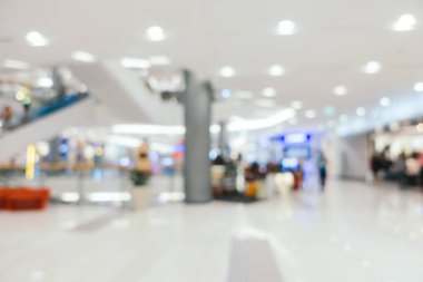 Arkaplan için mağaza içi soyut bulanıklık ve odaklanmış alışveriş merkezi
