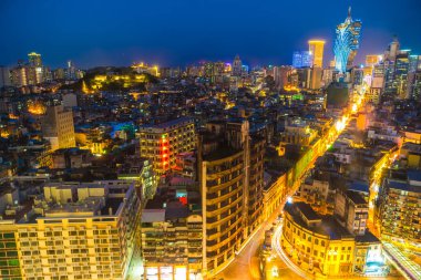 Bina Cityscape macau şehir manzarası geceleri güzel mimari