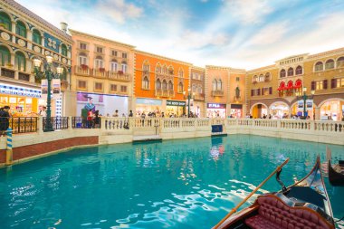 Macau, Çin - 8 Eylül 2018: Venedik m dönüm noktası olan