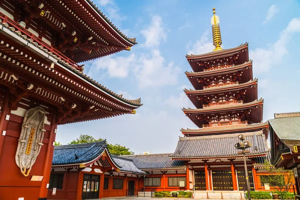 Güzel Mimari Sensoji Tapınağı Inşa Ünlü Ziyaret Asakusa Alan Tokyo — Stok fotoğraf