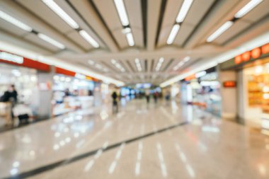 Soyut bulanıklık ve arka plan için Havaalanı terminal iç defocused