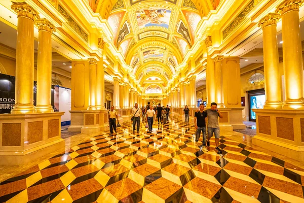 China Macau September 2018 Beautiful Luxury Hotel Resort Casino Game — Stock Photo, Image