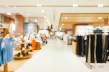 Arkaplan için mağaza içi soyut bulanıklık ve odaklanmış alışveriş merkezi