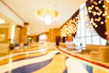 Soyut bulanıklık ve arka plan için otel lobisi.