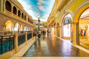 Macau, Çin - 8 Eylül 2018: Venedik m dönüm noktası olan