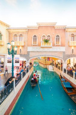 Macau, Çin - 8 Eylül 2018: Venedik m dönüm noktası olan