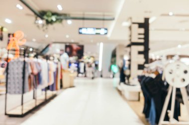 Arkaplan için mağaza içi soyut bulanıklık ve odaklanmış alışveriş merkezi