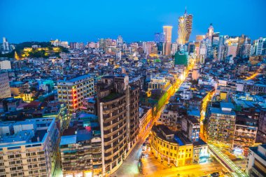 Bina Cityscape macau şehir manzarası geceleri güzel mimari