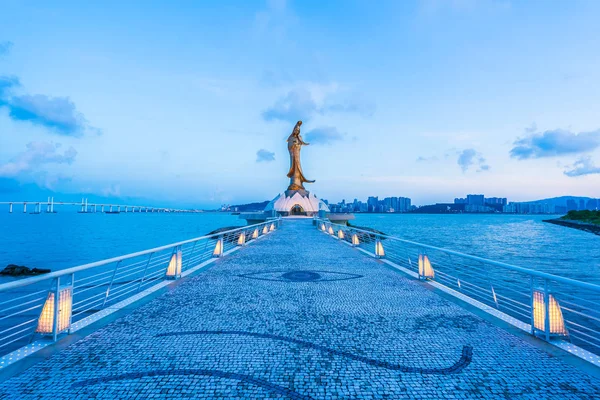 Bella Statua Kun Iam Punto Riferimento Nella Città Macao — Foto Stock