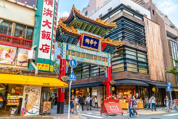 Yokohama Japonya 26 Temmuz 2018: China town bir popüler yerdir için zevk yokohama CITY Japonya Çin yemeği restoranda
