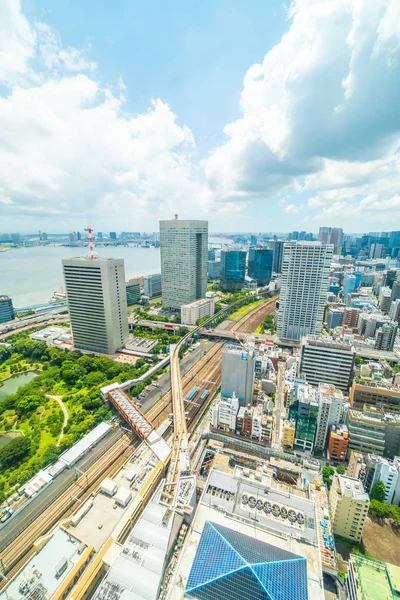 Edifício Bonito Arquitetura Cidade Tokyo Skyline Japão — Fotografia de Stock