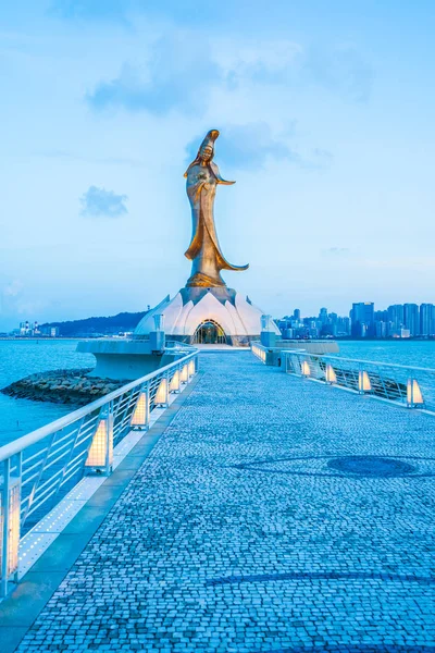 Bela Estátua Kun Iam Marco Cidade Macau — Fotografia de Stock