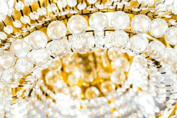 Belle Décoration Lustre Cristal Luxe Intérieur Chambre — Photo