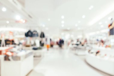 Arkaplan için mağaza içi soyut bulanıklık ve odaklanmış alışveriş merkezi