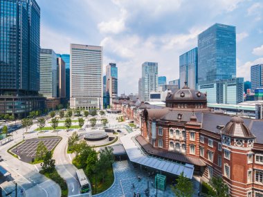 Mimari yapı ve tokyo İstasyonu tokyo şehir Japonya ile güzel cityscape