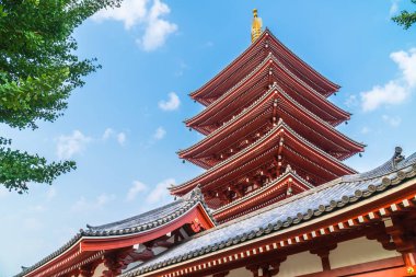 Güzel mimari Sensoji Tapınağı inşa ünlü ziyaret asakusa alan tokyo Japonya için yerdir