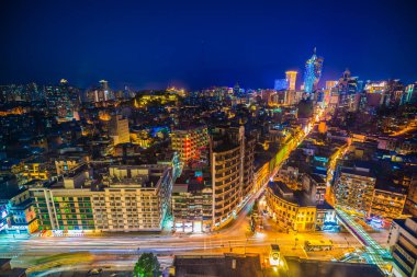 Bina Cityscape macau şehir manzarası geceleri güzel mimari