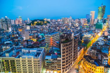 Bina Cityscape macau şehir manzarası geceleri güzel mimari