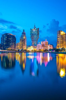 Bina Cityscape macau City geceleri güzel mimari