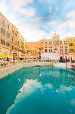 Macau, Çin - 8 Eylül 2018: Venedik m dönüm noktası olan