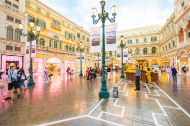 Macau, Çin - 8 Eylül 2018: Venedik m dönüm noktası olan