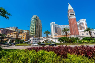 Venedik güzel mimari yapı ve diğer otel resort ve gece macau şehir casino
