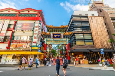 Yokohama Japonya 26 Temmuz 2018: China town bir popüler yerdir için zevk yokohama CITY Japonya Çin yemeği restoranda