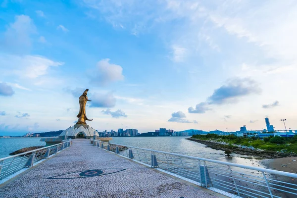 Krásné Kun Iam Socha Mezník Městě Macao — Stock fotografie