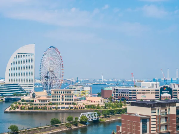 Vacker Byggnad Arkitekturen Yokohama Skyline City Japan — Stockfoto