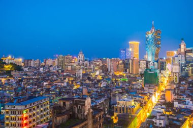 Bina Cityscape macau şehir manzarası geceleri güzel mimari