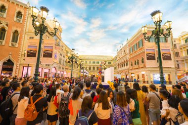 Macau, Çin - 8 Eylül 2018: Venedik m dönüm noktası olan