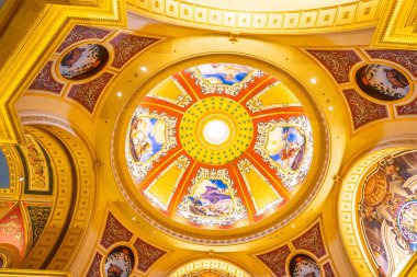 Çin, Makao - 10 Eylül 2018 - güzel lüks otel resort ve macau şehir Venedik Simgesel Yapı casino oyunu