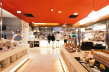 Soyut bulanıklık ve ufuk kahvaltı büfesi otel restoran ve kafe Cafe iç arka planı için