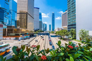 Hong kong, Çin - 15 Eylül, 2018: güzel mimari ofis hongkong City dış gökdelen Binası