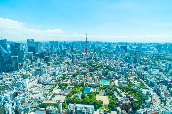 Krásná Architektura Budování Města Tokio Tokyo Tower Modré Obloze Japonsku — Stock fotografie