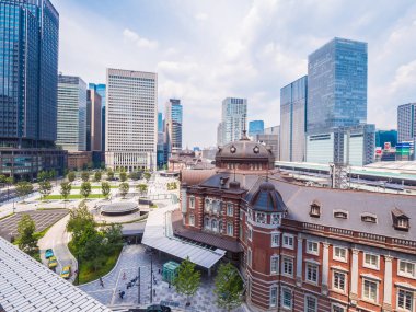 Mimari yapı ve tokyo İstasyonu tokyo şehir Japonya ile güzel cityscape