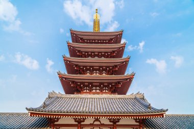 Güzel mimari Sensoji Tapınağı inşa ünlü ziyaret asakusa alan tokyo Japonya için yerdir