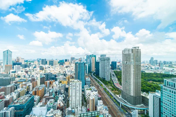 Vacker Arkitektur Byggnad Tokyo Stadens Silhuett Japan — Stockfoto