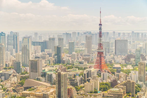 Prachtige Architectuur Gebouw Van Stad Tokio Met Tokiotoren Blauwe Hemel — Stockfoto