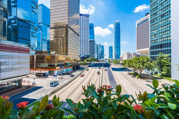 Hongkong Čína Září 2018 Krásnou Architekturu Kancelářská Budova Vnější Mrakodrap — Stock fotografie