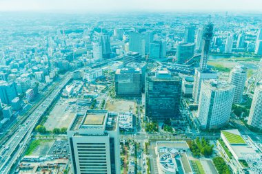 Güzel dış yapı ve Mimarlık Yokohama şehir manzarası Japonya
