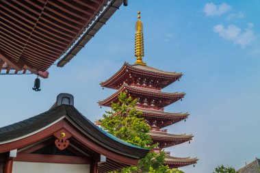 Güzel mimari Sensoji Tapınağı inşa ünlü ziyaret asakusa alan tokyo Japonya için yerdir