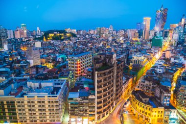 Bina Cityscape macau şehir manzarası geceleri güzel mimari